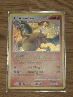 Pokemon TCG Charizard Arceus Holo Card 1/99 Cracked Ice DMG Condition - Image 4