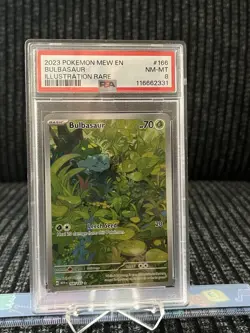 Bulbasaur 166/165 Scarlet Violet 151 Art Rare Pokemon Card PSA 8 - Image 1