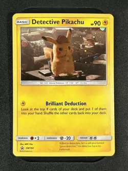 Pokemon Card 2019 Black Star Promo Detective Pikachu Cosmos Holo - Image 1