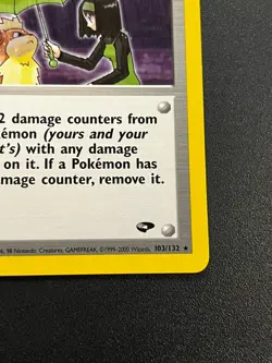 Erika's Kindness 103/132 - Gym Challenge Vintage Rare WOTC Pokemon TCG Card LP+ - Image 3