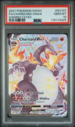 🔥 2021 Pokemon Shining Fates - Charizard VMAX (SV107) | PSA 10 Gem Mint - Image 1