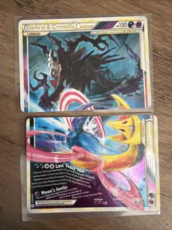 Pokemon Darkrai & Cresselia Legend BOTH HALVES HGSS Triumphant 99/102 + 100/102 - Image 1