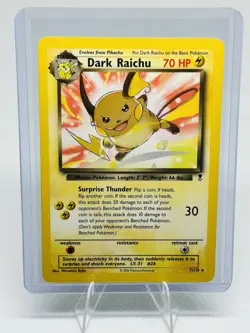 2002 Pokemon Legendary Collection - Dark Raichu 7/110 - Rare Non-Holo WOTC - Image 1