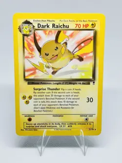 2002 Pokemon Legendary Collection - Dark Raichu 7/110 - Rare Non-Holo WOTC - Image 2