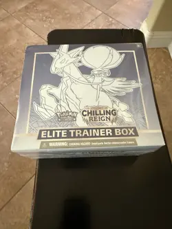 EN Pokemon Chilling Reign Ice Rider Calyrex Factory Sealed Elite Trainer Box - Image 1