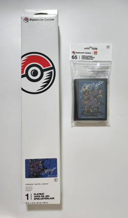 Garchomp Pokemon Center X OMOCAT Playmat & Sleeves (65 Sleeves) NEW US Version - Image 1