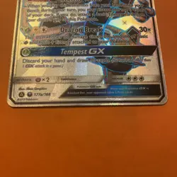 2018 POKEMON SUN & MOON CELESTIAL STORM #177A FULL ART/RAYQUAZA GX English - Image 2