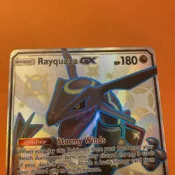 2018 POKEMON SUN & MOON CELESTIAL STORM #177A FULL ART/RAYQUAZA GX English - Image 3