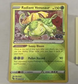 Radiant Venusaur Pokemon GO 004/078 Holo Radiant Rare-Pokemon TCG - Image 1