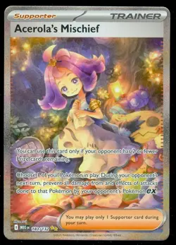 Pokemon ACEROLA'S MISCHIEF 183/132 Mega Evolution SPECIAL ILLUSTRATION RARE - Image 1