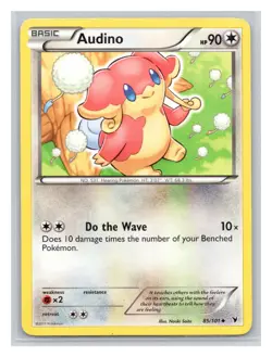 Pokemon TCG Audino 85/101 Noble Victories Normal LP - Image 1