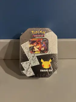 Pokemon TCG Celebrations 25th Anniversary Tin Factory Sealed Lance’s Charizard V - Image 1