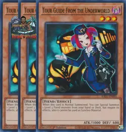 Yugioh! 3x Tour Guide From the Underworld RA01-EN005 Ultra Rare 1st Ed NM - Image 1