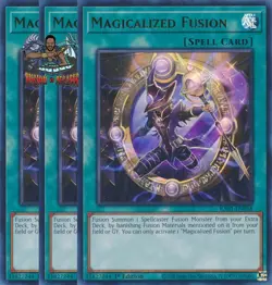 Yugioh! 3x Magicalized Fusion RA01-EN058 Ultra Rare 1st Ed NM - Image 1