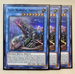 Yugioh! 3x Magikey Mechmortar - Garesglasser DAMA-EN033 Super Rare 1st Ed NM - Image 1