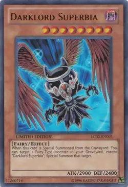 *** DARKLORD SUPERBIA *** ULTRA RARE LC02-EN005 3 AVAILABLE! MINT/NM YUGIOH! - Image 1
