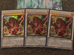 Yugioh 3x Snake-Eyes Vengeance Dragon ALIN-EN040 Alliance Insight 1st Edition NM - Image 2