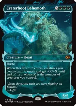 MTG English Craterhoof Behemoth (Showcase) NM Foil Tarkir: Dragonstorm - Image 1