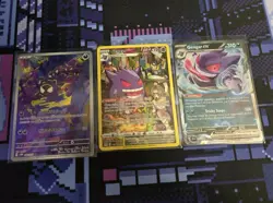 3 Gengar/Ghastly Pokemon Cards Trainer Gallery, Art Rare, And Ex - Image 1