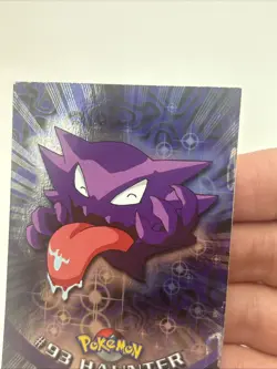 2000 Topps Pokemon Tv Animation Edition Blue Foil Card #93 Haunter Damage - Image 3