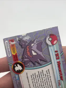 2000 Topps Pokemon Tv Animation Edition Blue Foil Card #93 Haunter Damage - Image 5