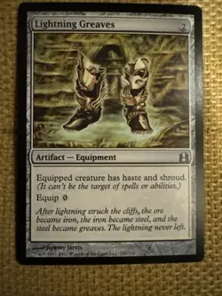 Magic: The Gathering Lightning Greaves Artifact Card - Image 1