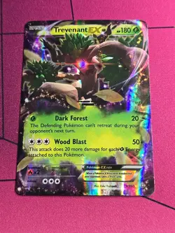 Pokemon 2015 XY Primal Clash Trevenant EX Holo Card # 19/160 Heavy Play See Pics - Image 1