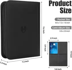 Trading Card Binder 4 Pocket Card Album Folder Holds up to 288 Cards with 36 Sle - Image 3
