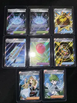 Pokemon Mega Evolution Full Art Trainer Card Lot Of 8 - Image 1