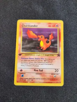 Charmander 50/82 - Rare - 1st Edition Team Rocket Vintage Pokemon Card - LP - Image 1