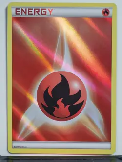REVERSE HOLO Fire Energy - VLP - 2013 XY Series Foil Pokemon Energy Card - Image 1