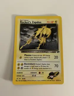 Rocket's Zapdos (2000) 15/132 Holo Gym Challenge Unlimited Pokemon Card - NM 🔥 - Image 3