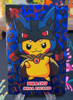 Pikachu Mega Lucario - Blue Holo Box Hit - Team Rocket Card Database - Pokemon - Image 1