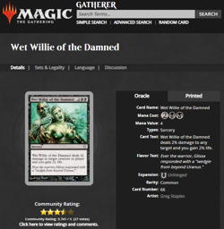 2004 MTG Magic the Gathering Unhinged #66 Wet Willie of the Damned WOTC Card - Image 3
