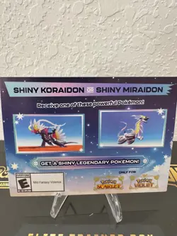 Shiny Koraidon Or Miraidon Pokemon Scarlet Violet Code Card - Gamestop - Image 1