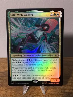 Silk Web Weaver FOIL #145 NM/M MTG Spiderman Magic Card - Image 1