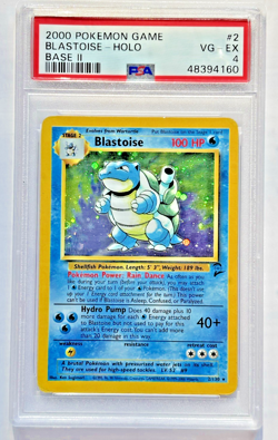 2000 Pokemon TCG Blastoise Holo Rare Card Base Set 2/102 PSA 4 REGRADE WORTHY - Image 1