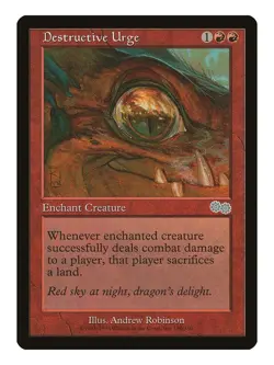 Destructive Urge MTG Urza's Saga Uncommon LP Lightly Played Single Card - Image 1