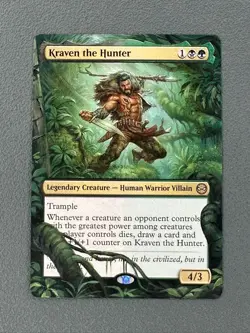 Kraven the Hunter MTG Marvel's Spider-Man Hand Painted Extended Full Altered Art - Image 1