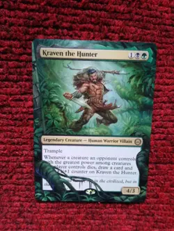 Kraven the Hunter MTG Marvel's Spider-Man Hand Painted Extended Full Altered Art - Image 2