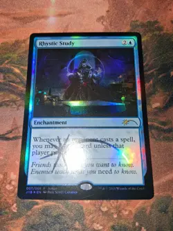 MTG FOIL Rhystic Study Judge NM Very Nice! - Image 1