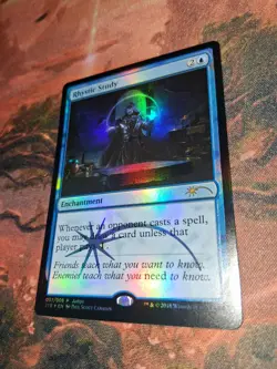 MTG FOIL Rhystic Study Judge NM Very Nice! - Image 2