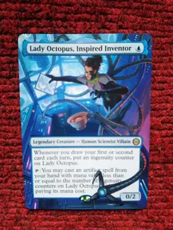 Lady Octopus, Inspired Inventor MTG Marvel's Spider-Man Hand Painted Altered Art - Image 2