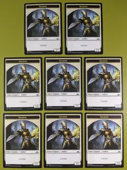 8 Soldier Token Guilds of Ravnica Magic the Gathering MTG 8 - Image 1