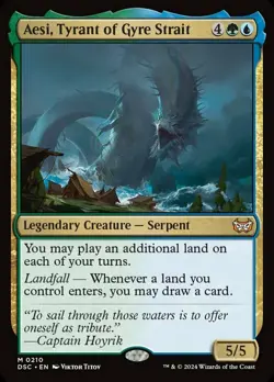 Aesi, Tyrant of Gyre Strait Commander Duskmourn Magic mtg NM-Mint, English x1 - Image 1