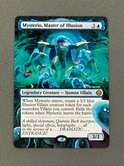 Mysterio, Master of Illusion MTG Marvel's Spider-Man Hand Painted Altered Art v - Image 1