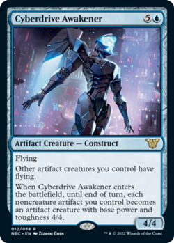 Cyberdrive Awakener Commander: Neon Dynasty Magic mtg Light Play, English x1 - Image 1