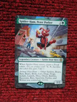 Spider-Ham, Peter Porker MTG Marvel's Spider-Man Hand Painted Full Altered Art v - Image 2