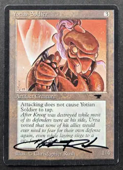 RARE SIGNED MtG Magic Chris Rush Artist Proof _ Antiquities _ YOTIAN SOLDIER _ - Image 2