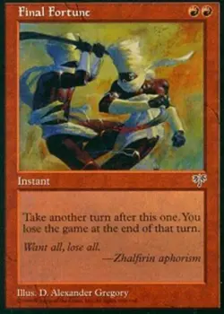 Final Fortune Mirage Magic mtg Moderate Play, English x1 - Image 1